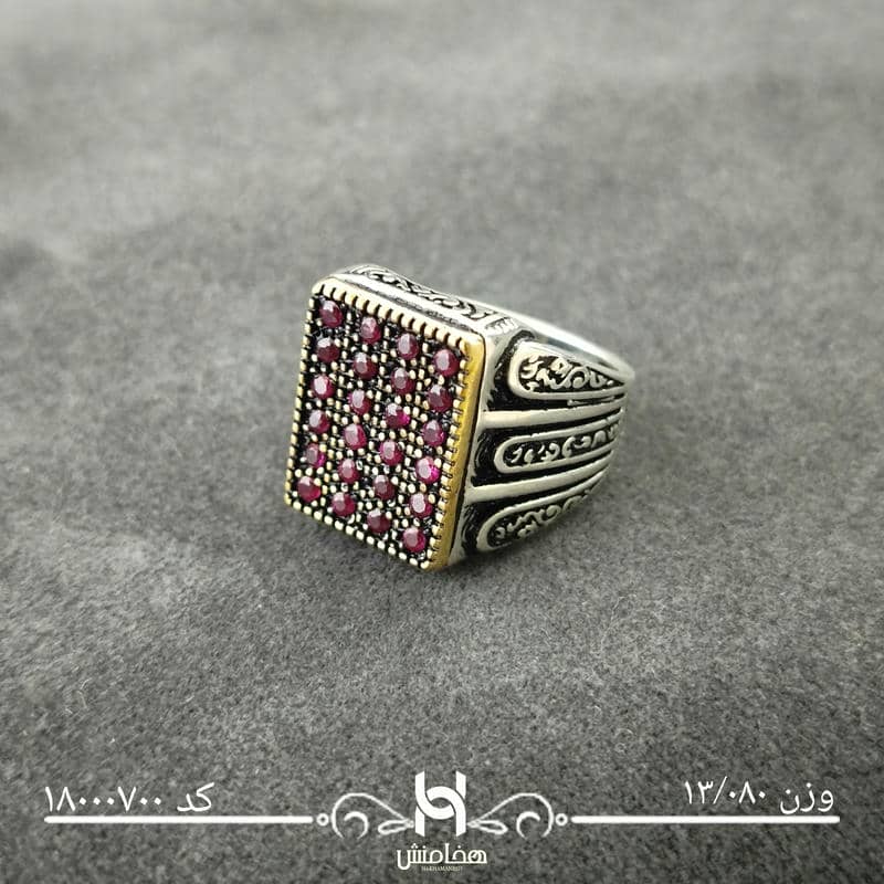 انگشتر نقره  مردانه آذرخش 18000700