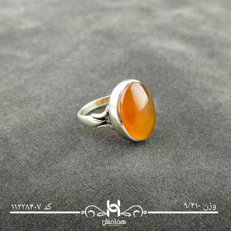 انگشتر نقره مردانه عقیق قرمز اکسید 11228407