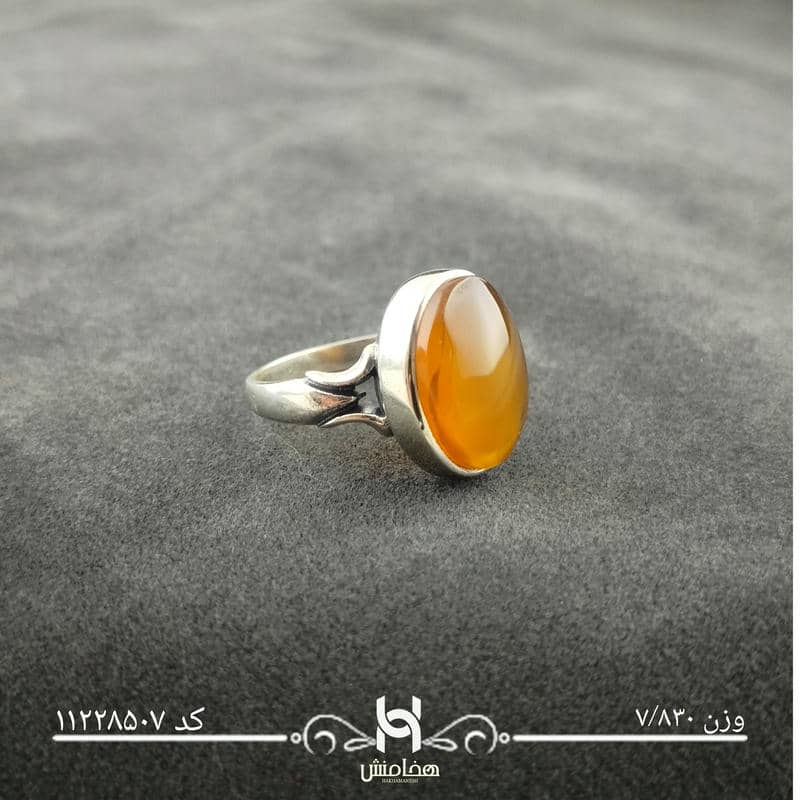 انگشتر نقره مردانه عقیق قرمز اکسید 11228507