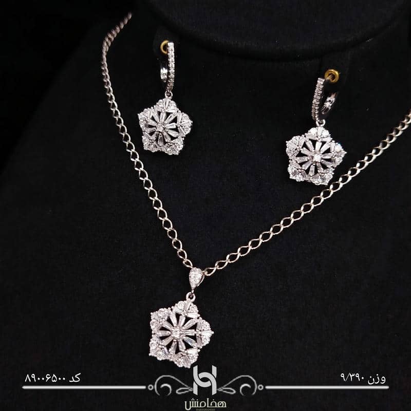 نیم ست نقره زنانه کد 89006500