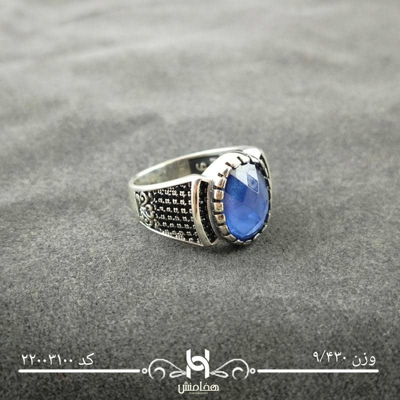 انگشتر نقره  مردانه ميکرومشکي 22003100