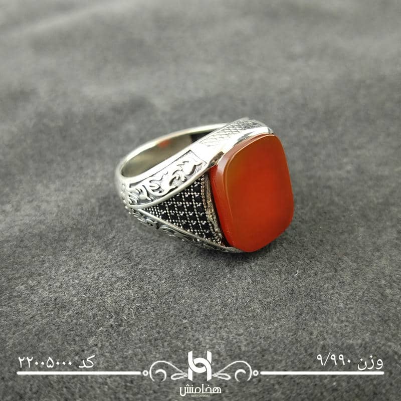 انگشتر نقره  مردانه ميکرومشکي 22005000