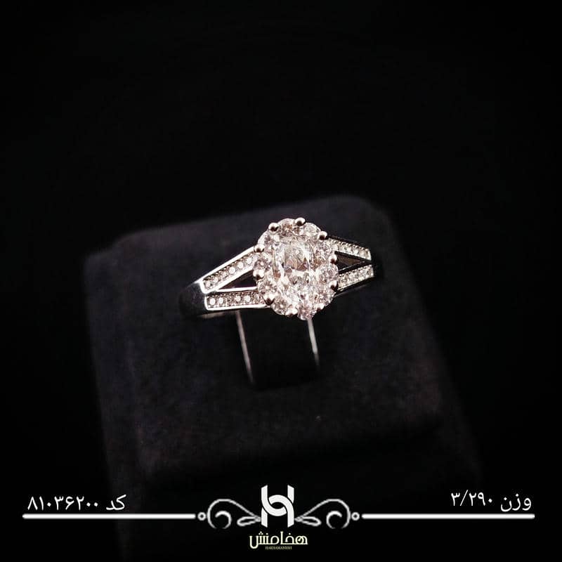 انگشتر نقره زنانه نگین کاری کد 81036200