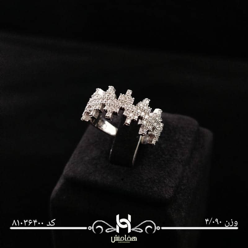 انگشتر نقره زنانه نگین کاری کد 81036400