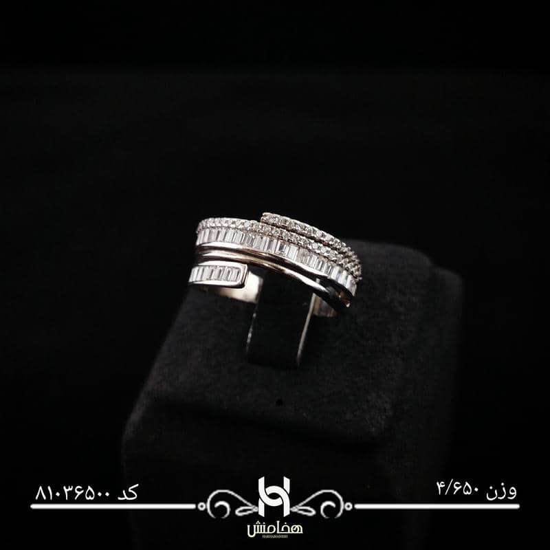 انگشتر نقره زنانه نگین کاری کد 81036500