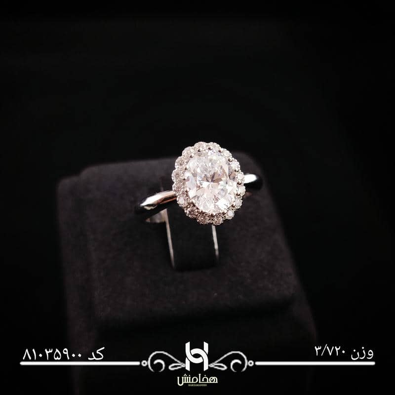 انگشتر نقره زنانه نگین کاری کد 81035900
