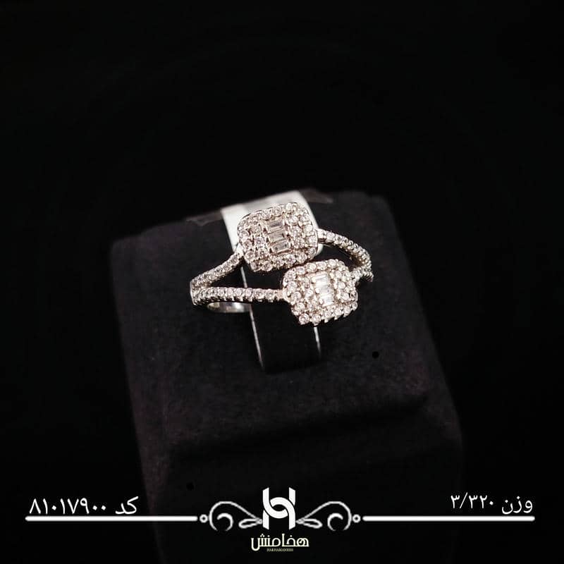 انگشتر نقره زنانه نگین کاری کد 81017900