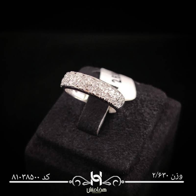 انگشتر نقره زنانه نگین کاری کد 81038500