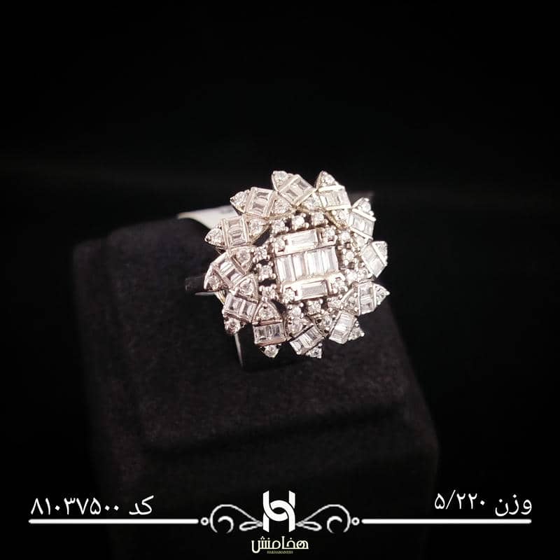 انگشتر نقره زنانه نگین کاری کد 81037500