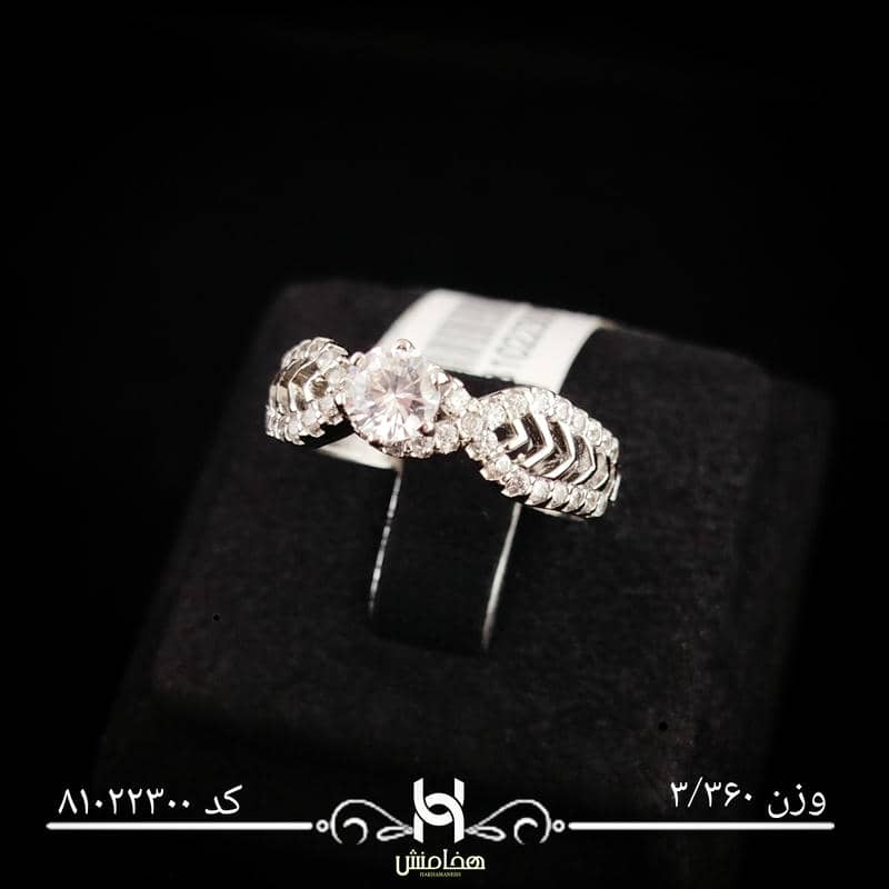 انگشتر نقره زنانه نگین کاری کد 81022300