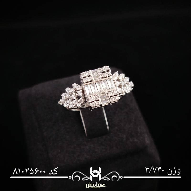 انگشتر نقره زنانه نگین کاری کد 81025600