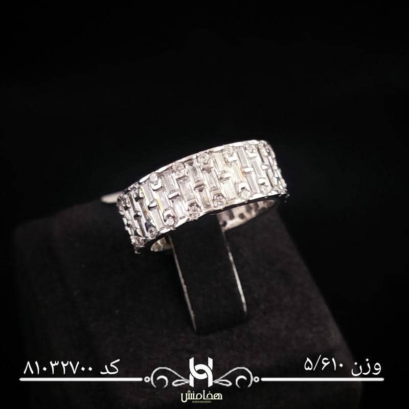 انگشتر نقره زنانه نگین کاری کد 81032700