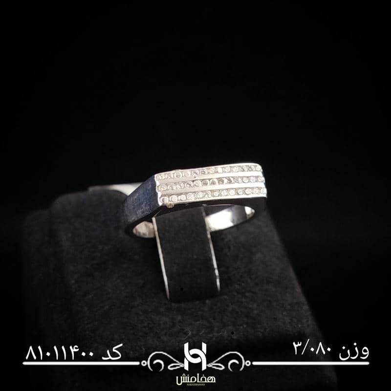 انگشتر نقره زنانه نگین کاری کد 81011400