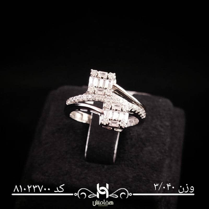انگشتر نقره زنانه نگین کاری کد 81023700