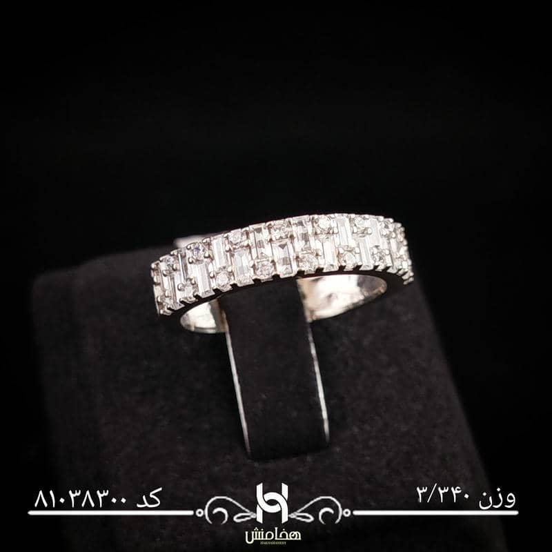 انگشتر نقره زنانه نگین کاری کد 81038300