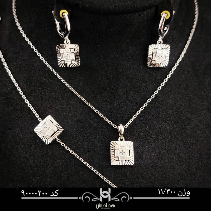 ست نقره زنانه کد 90000200