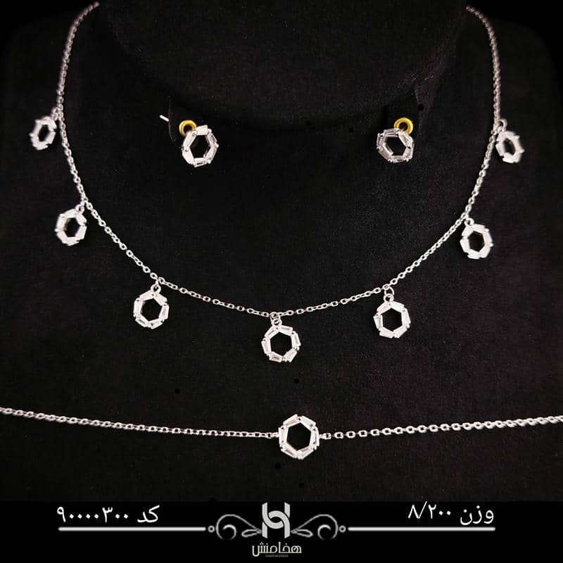 ست نقره زنانه کد 90000300