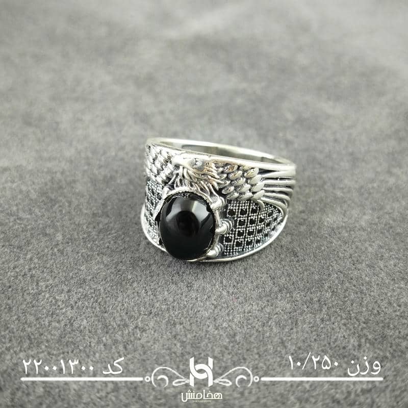 انگشتر مردانه میکرومشکی کد 22001300