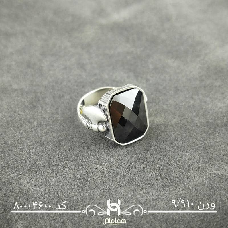 انگشتر نقره مردانه میکرومشکی کد 80004600