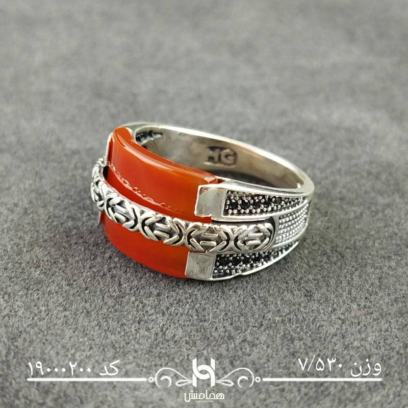 انگشتر نقره مردانه آرین کد 19000200