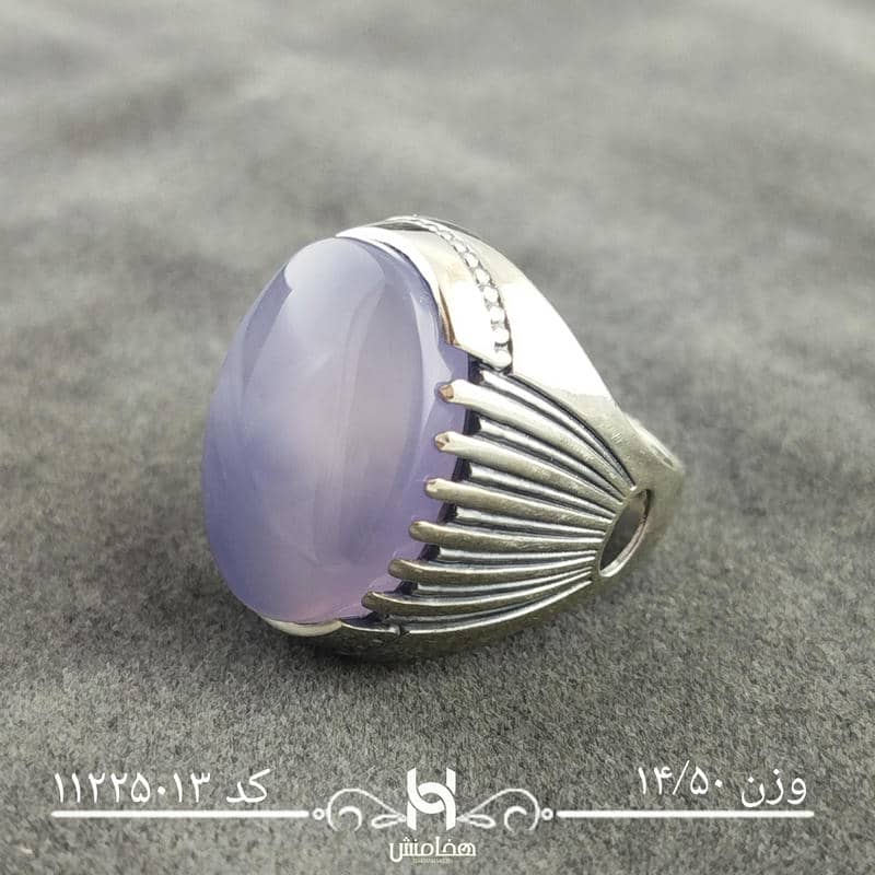 انگشتر نقره مردانه عقیق کبود کد 11225013