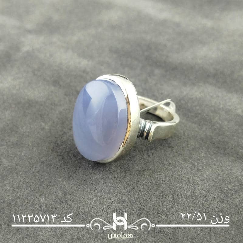 انگشتر نقره مردانه عقیق کبود کد 11235713
