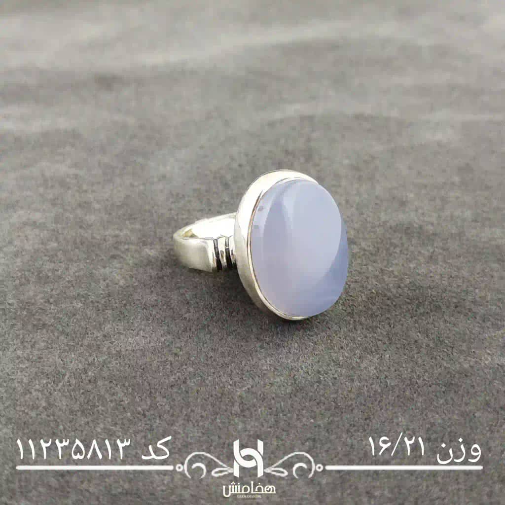 انگشتر نقره مردانه عقیق کبود کد 11235813