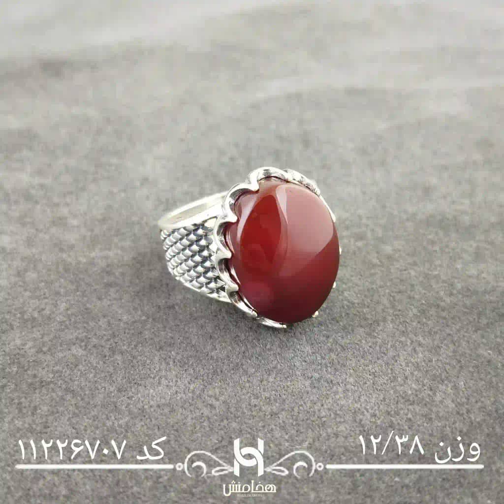 انگشتر نقره مردانه عقیق سرخ کد 11226707